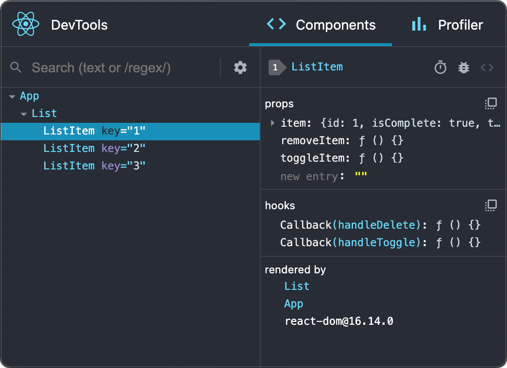 Versión autónoma de las Herramientas de Desarrollo de React